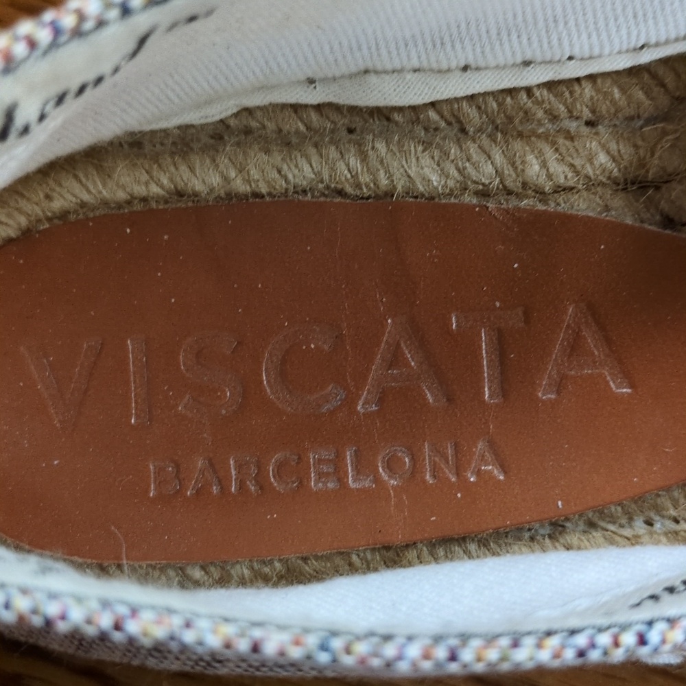 Viscata Barcelona Canvas Espadrille Flats Striped Size 39 - Picture 10 of 12